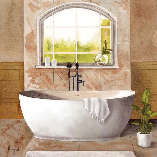 Interiors: Marble Bath I by Bannarot