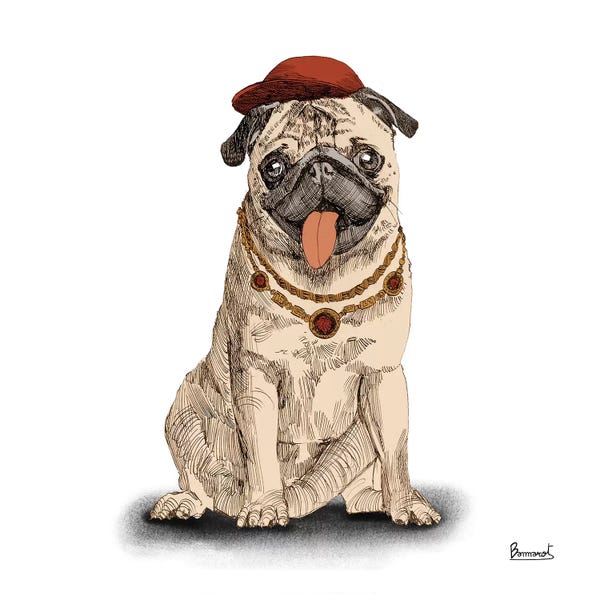 Bannarot: Pugs in hats I by Bannarot