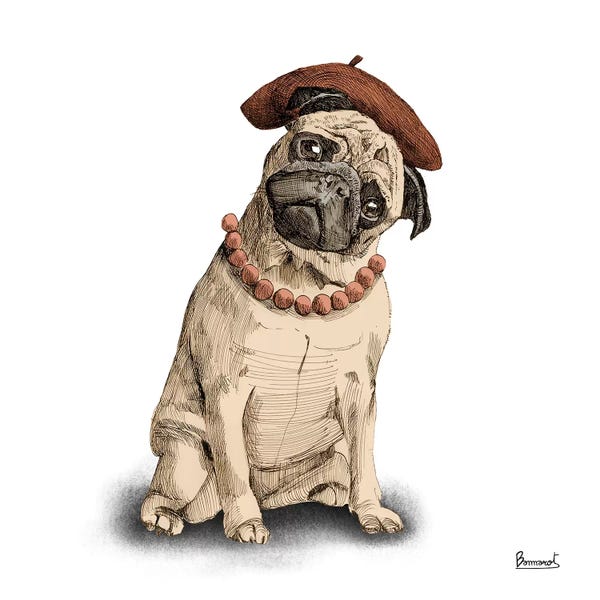 Bannarot: Pugs in hats IV by Bannarot