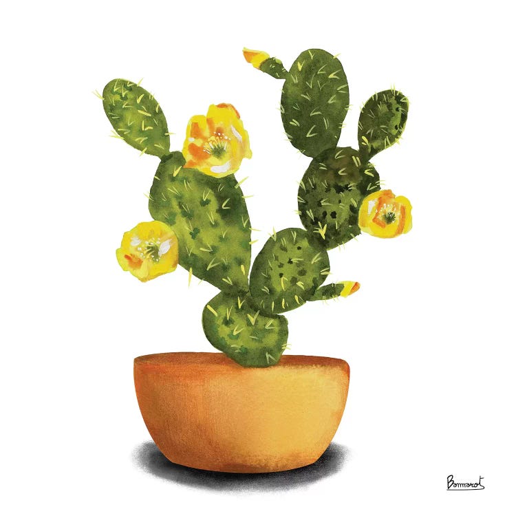 Cactus Flowers III by Bannarot wall art