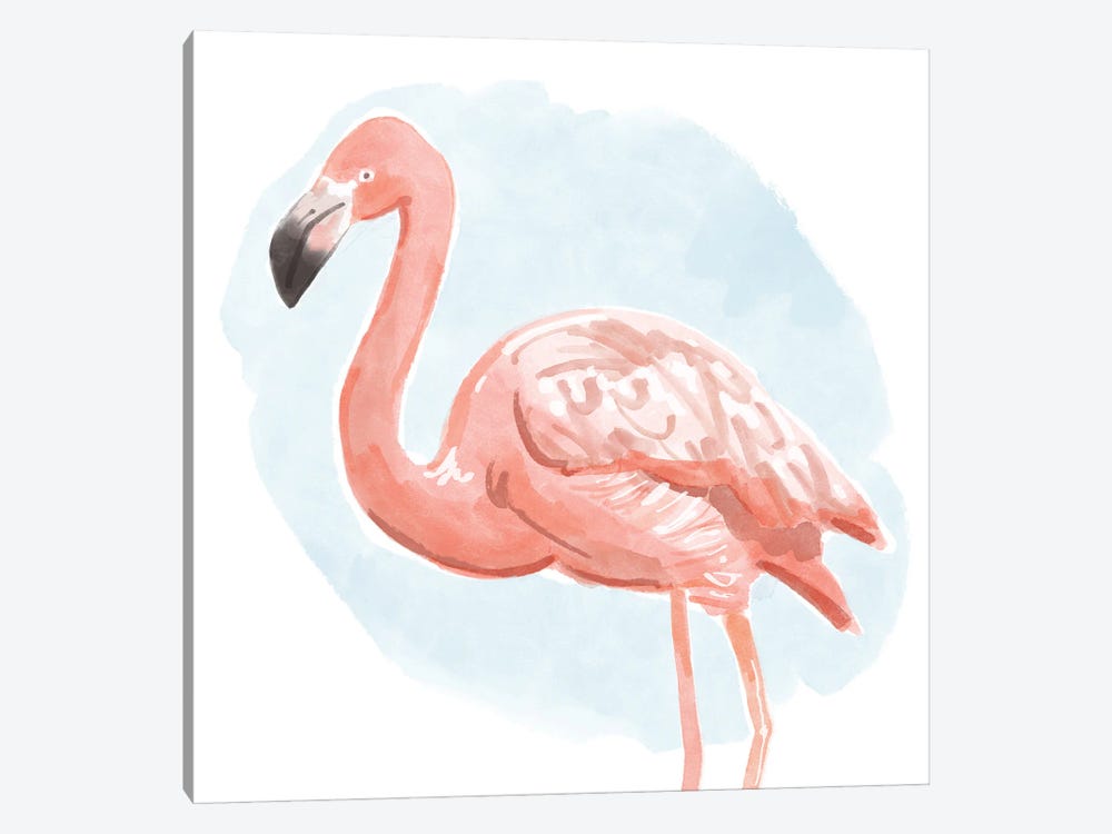 Tropical Flamingo I by Bannarot 1-piece Art Print