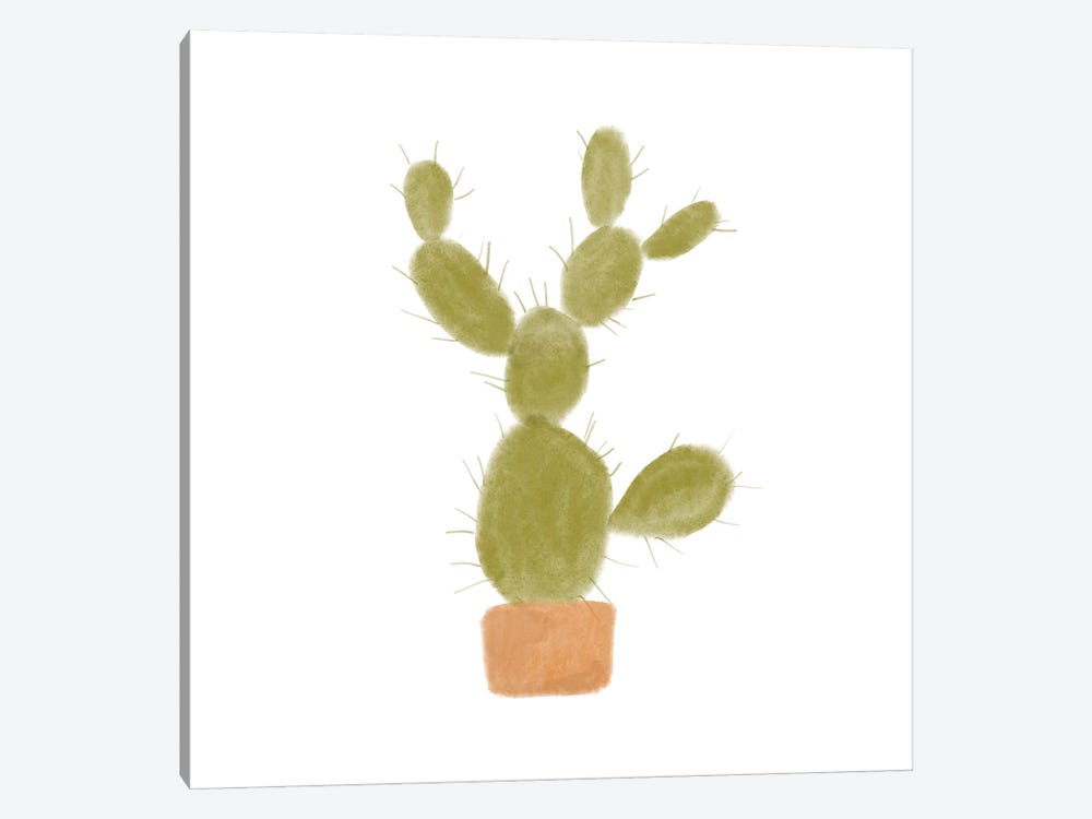 Watercolor Cactus I by Bannarot 1-piece Canvas Print