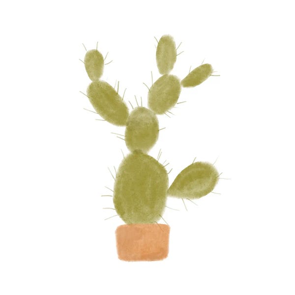Bannarot: Watercolor Cactus I by Bannarot
