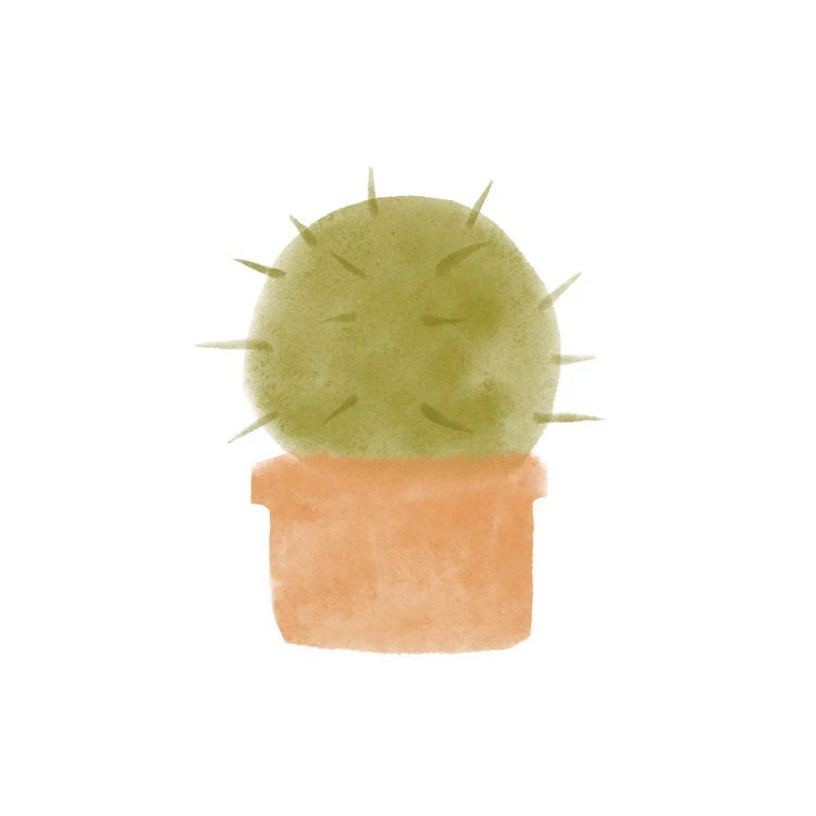 Watercolor Cactus III