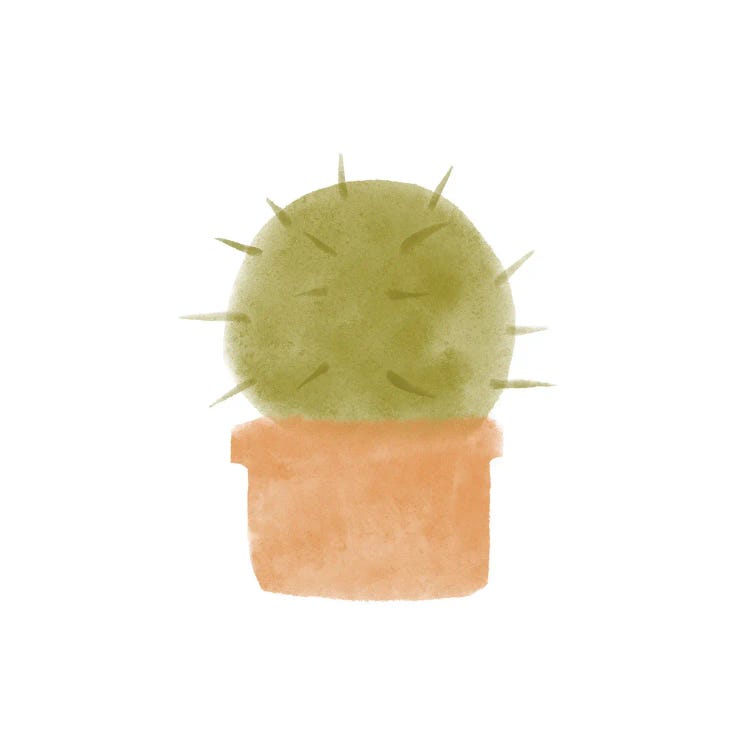 Watercolor Cactus III