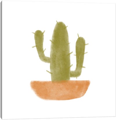 Watercolor Cactus V Canvas Art Print