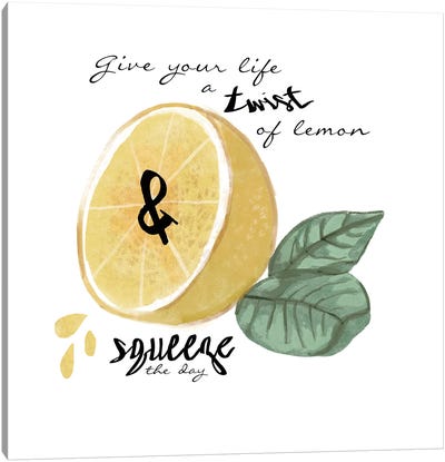 Citrus Limon Sentiment IV Canvas Art Print