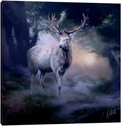 Heart Of The Forest Canvas Art Print - Deer Art