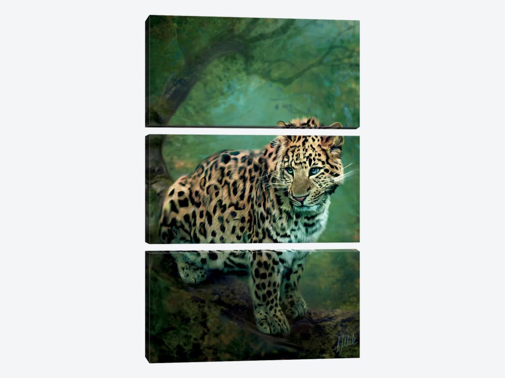 Leopard by Bente Schlick 3-piece Canvas Art Print