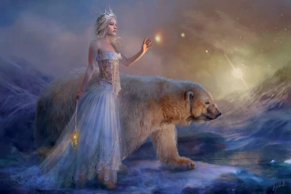 Polar Bears: Aurora by Bente Schlick