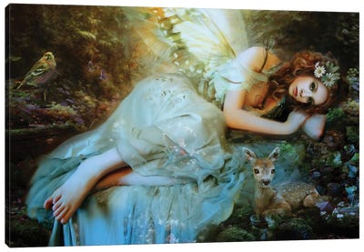 Spring Fairy Canvas Art Print - Best Selling Fantasy Art