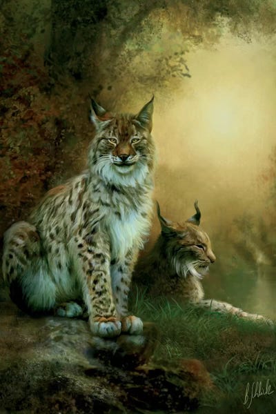 Lynx: Two Lynxes by Bente Schlick