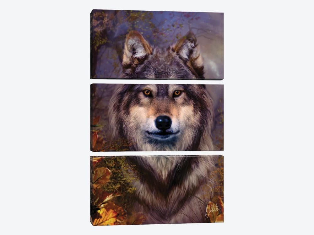 Wolf Variant I by Bente Schlick 3-piece Canvas Print