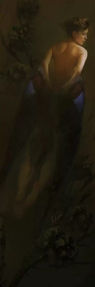 Bluebird by Bente Schlick multi panel art