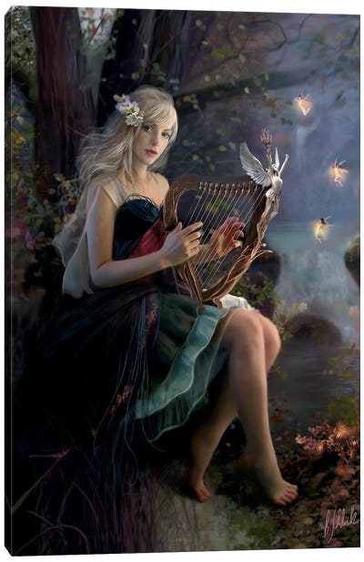 Enchanted Music Canvas Art Print - Bente Schlick