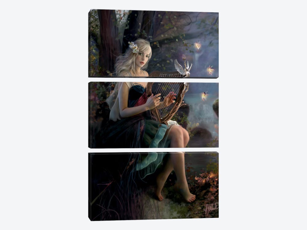 Enchanted Music by Bente Schlick 3-piece Canvas Print