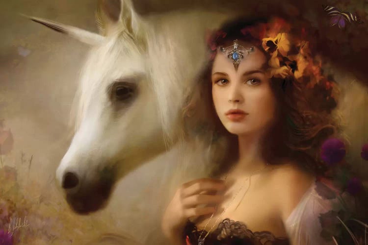 Unicorn by Bente Schlick wall art