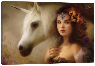 Unicorn Canvas Art Print - Bente Schlick