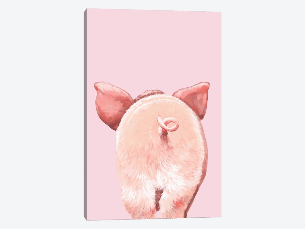 Pig Butt by Big Nose Work 1-piece Canvas Wall Art