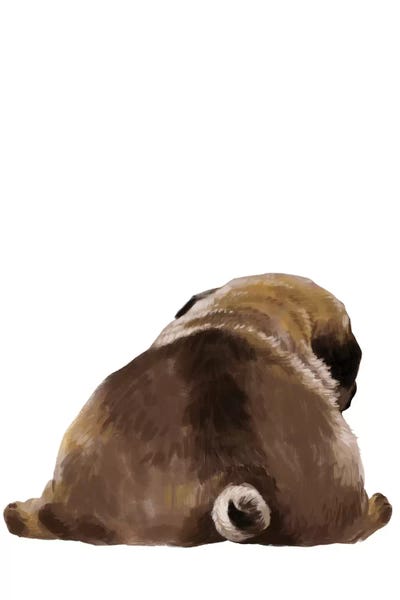 Pugs: Pug Butt by Big Nose Work