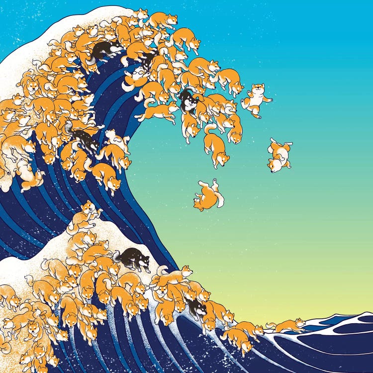 Shiba Inu In Great Waves