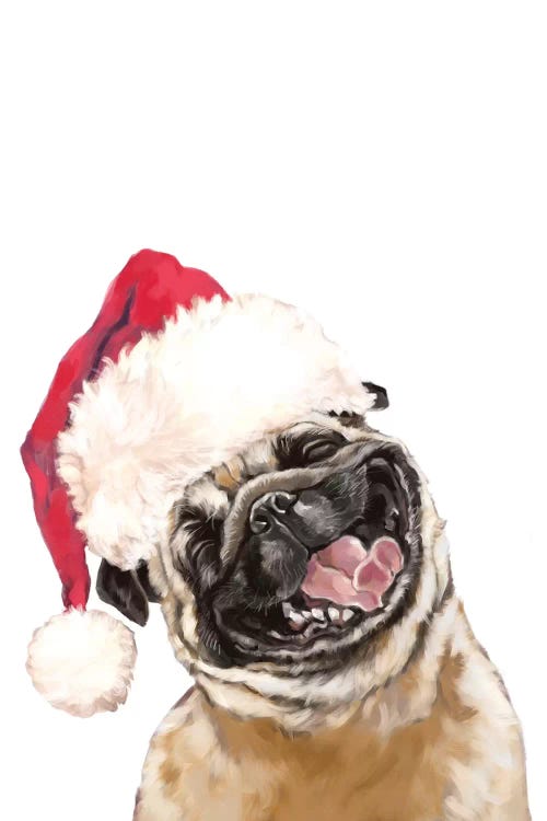 Christmas Laughing Pug