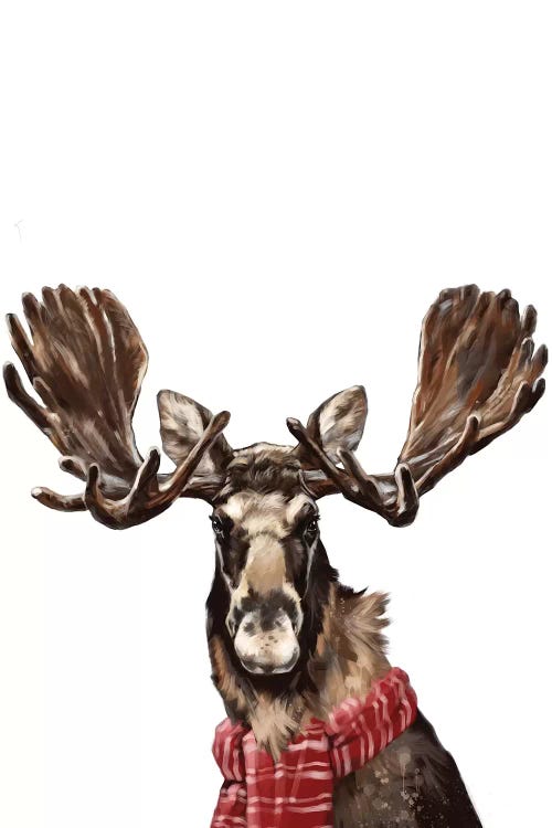 Christmas Moose by Big Nose Work wall art