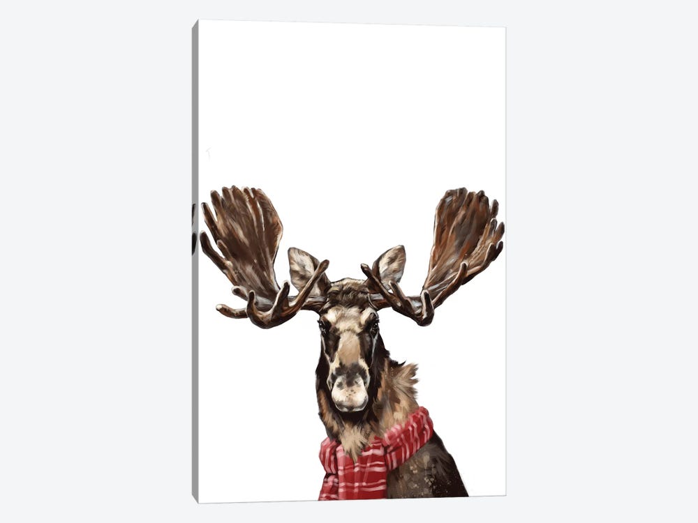 Christmas Moose by Big Nose Work 1-piece Art Print