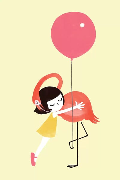 Flamingos: Flamingo Hug by Big Nose Work