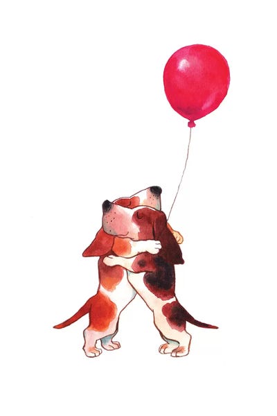 Hugs Puppy by Big Nose Work canvas print