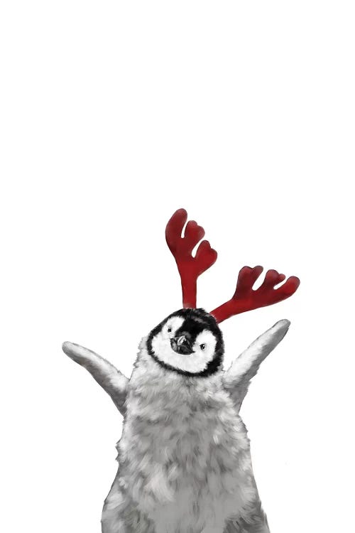 Christmas Reindeer Baby Penguin