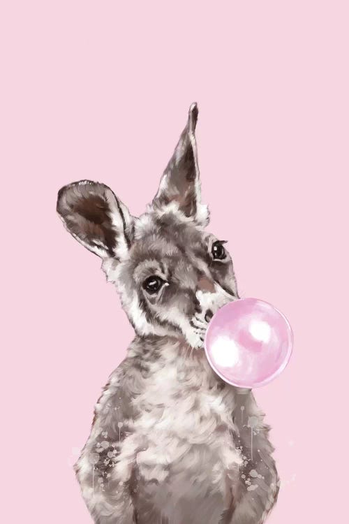 Baby Kangaroo Blowing Bubble Gum