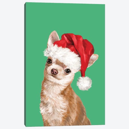 Christmas Chihuahua Canvas Print #BNW150} by Big Nose Work Canvas Print