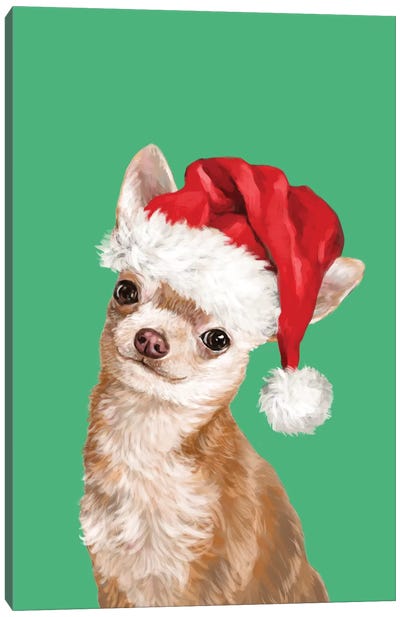 Christmas Chihuahua Canvas Art Print - Big Nose Work