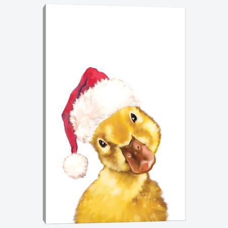 Christmas Yellow Duckling Canvas Print #BNW151} by Big Nose Work Canvas Print