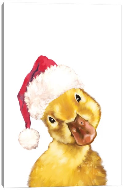 Christmas Yellow Duckling Canvas Art Print - Big Nose Work