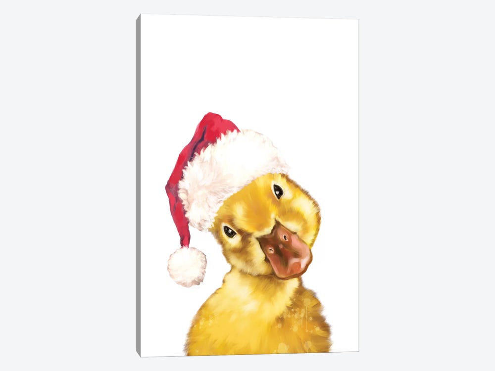 Christmas Yellow Duckling by Big Nose Work 1-piece Art Print