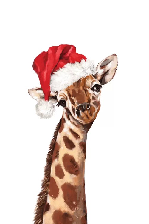 Christmas Giraffe by Big Nose Work wall art