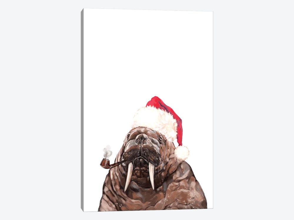 Christmas Daddy Walrus by Big Nose Work 1-piece Art Print