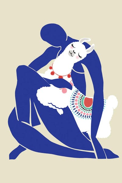 All Things Picasso: Blue Nude With Llama by Big Nose Work