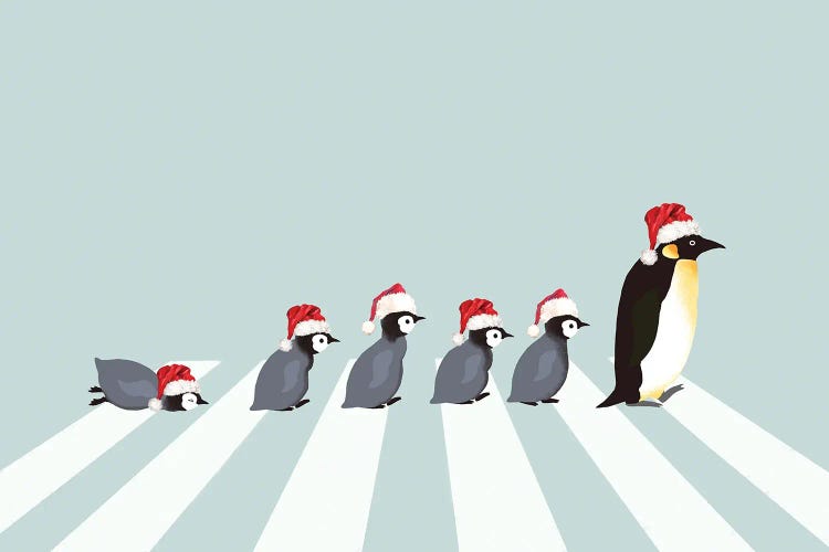 Christmas Santa Penguins The Abbey Road