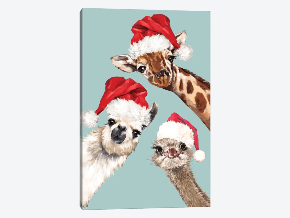 Christmas Animals Gang by Big Nose Work 1-piece Canvas Print