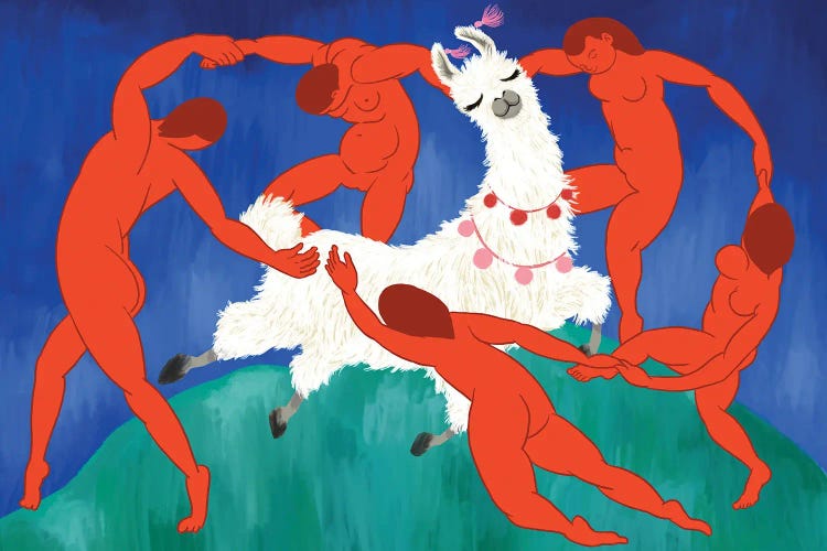 Dance With Llama by Big Nose Work wall art