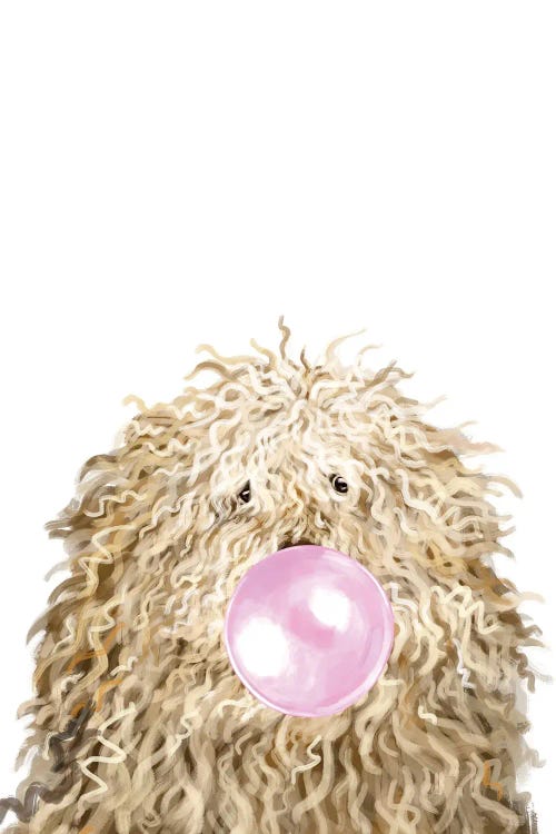 Puli Dog With Bubble Gum