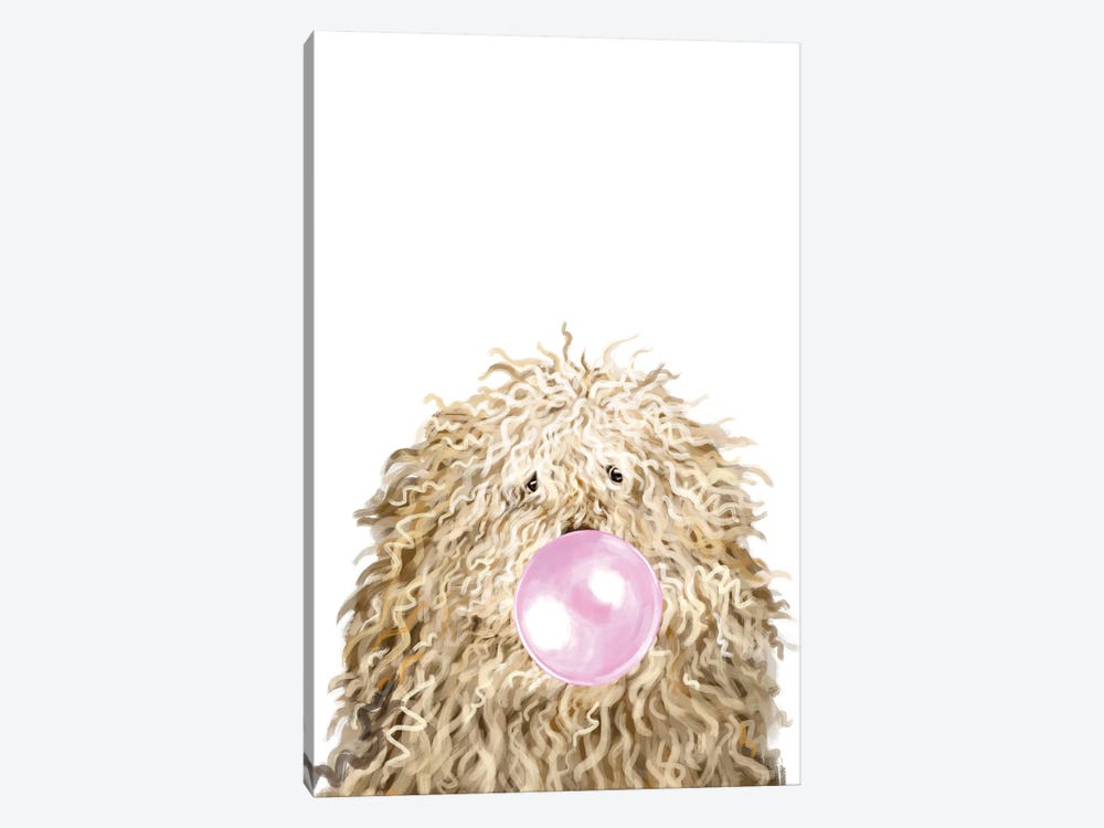 Puli Dog With Bubble Gum by Big Nose Work 1-piece Canvas Artwork