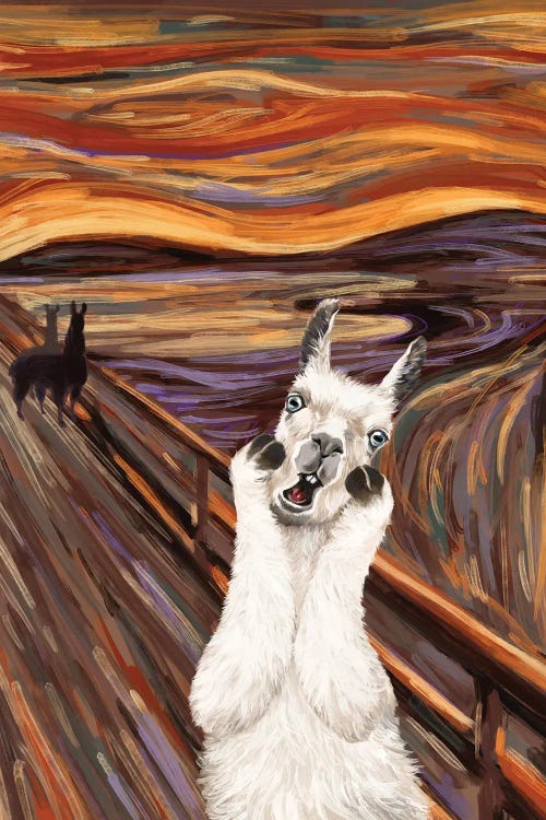 Scream Llama by Big Nose Work wall art