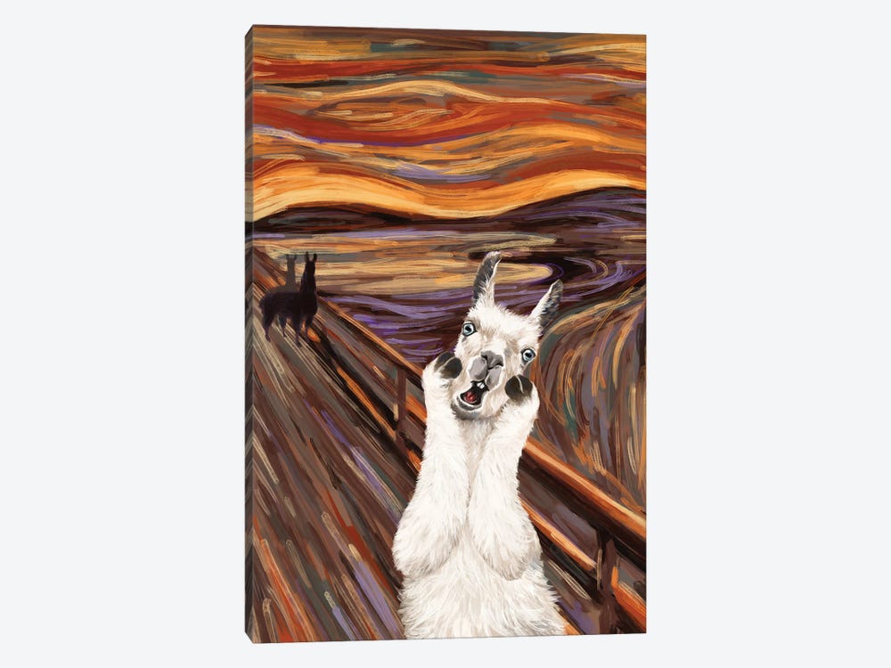 Scream Llama by Big Nose Work 1-piece Canvas Art Print
