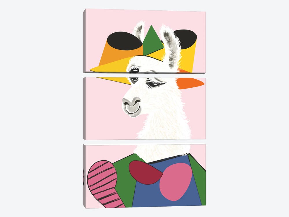 Portrait Of Llama by Big Nose Work 3-piece Art Print