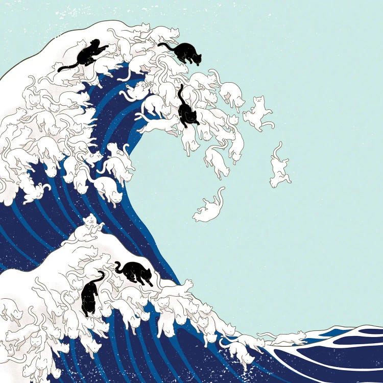 Cats The Great Wave In Blue