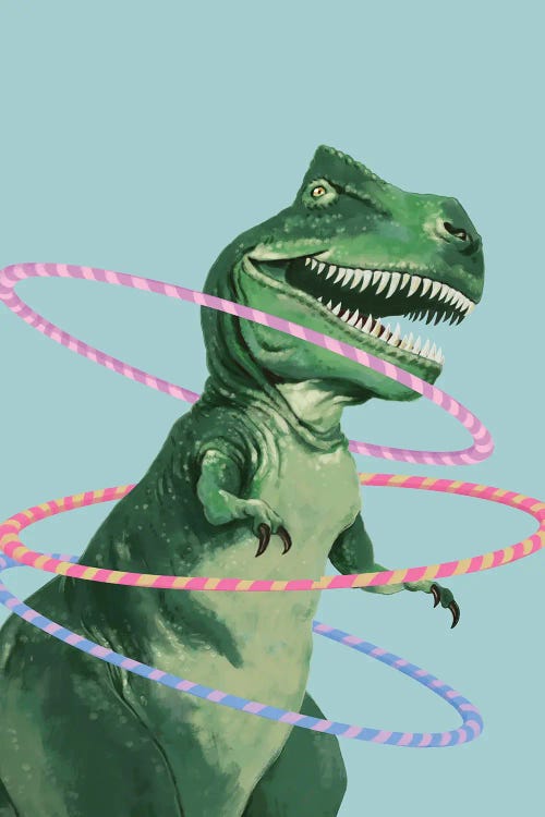 T-Rex The Hula Dancer by Big Nose Work wall art